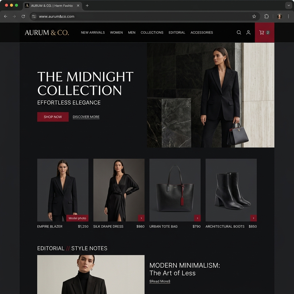 Professional E-commerce website development project