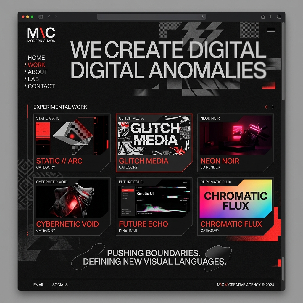 Responsive showcase website for a creative agency